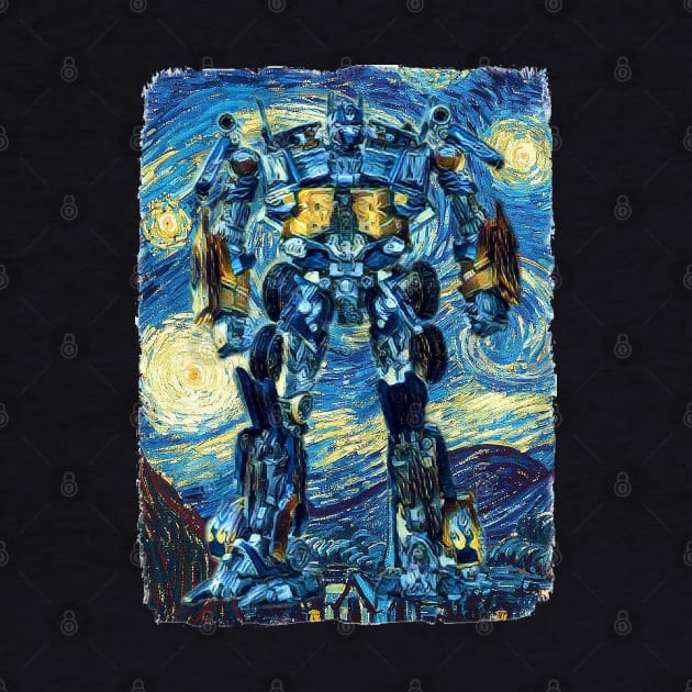 Optimus Prime Van Gogh Style by todos